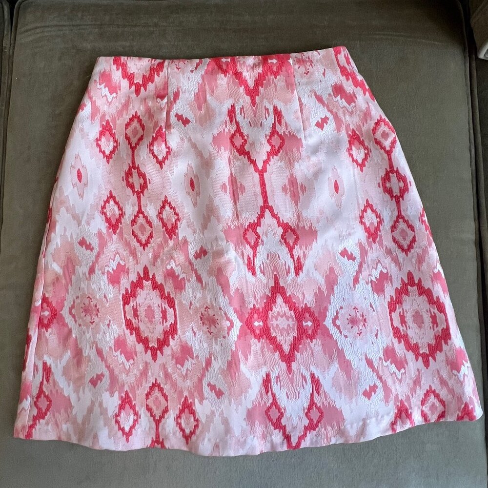 NWT Anthropologie Hutch Pink/Peach/White Ikat Mini Skirt, Size 2 - Picture 5 of 7